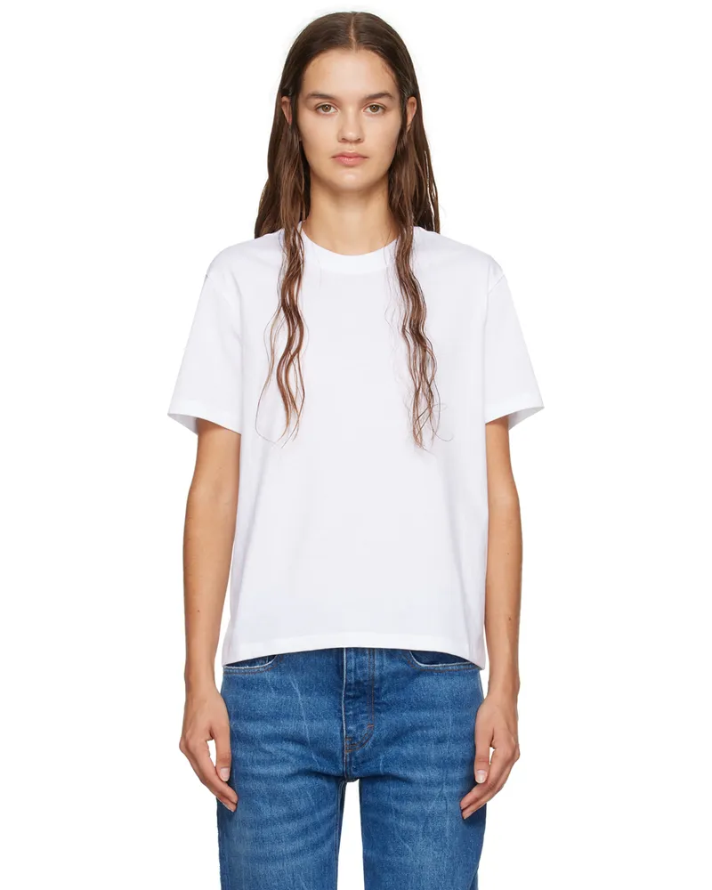 AMI Paris White Ami de Cœur T-Shirt Gabardine