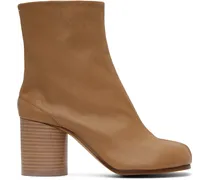 Beige Tabi Ankle Boots