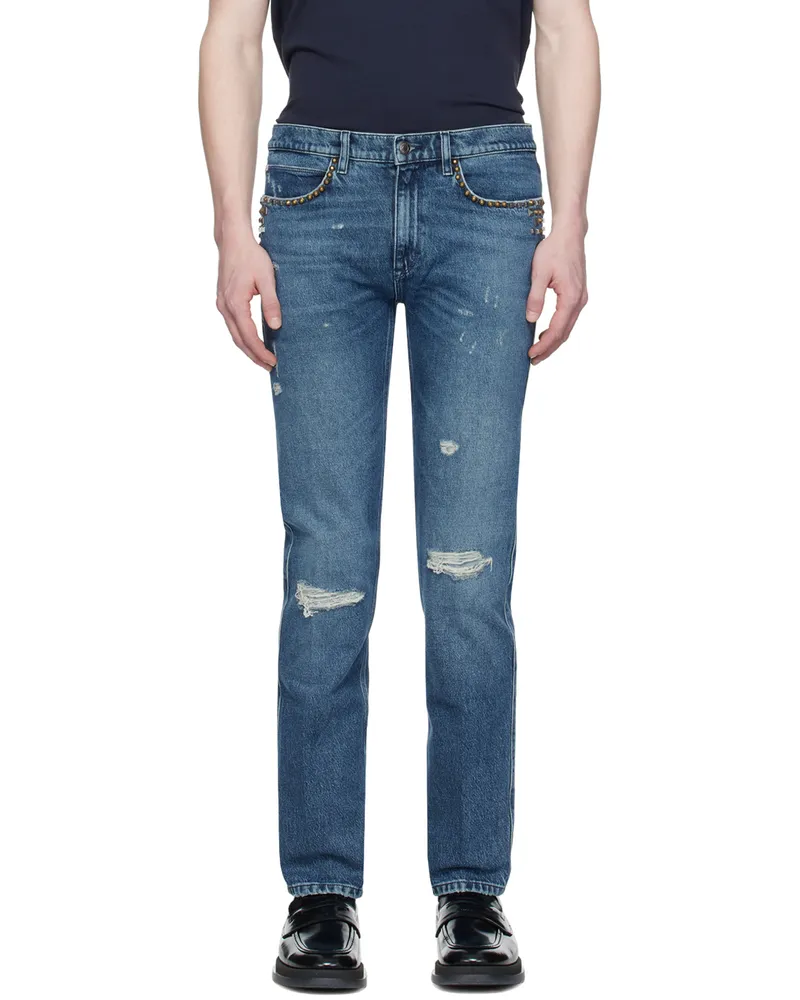 HUGO BOSS Indigo Slim-Fit Jeans Bright