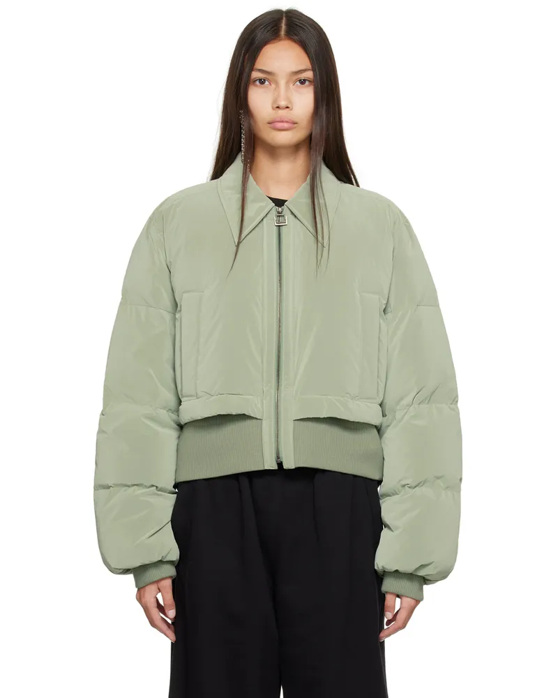 Wooyoungmi Green Layered Down Jacket Mint