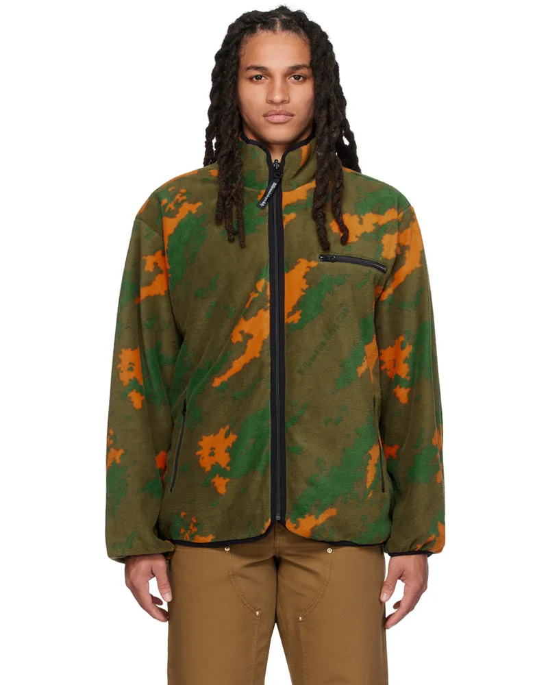 Billionaire Boys Club Multicolour Camouflage Reversible Jacket Green