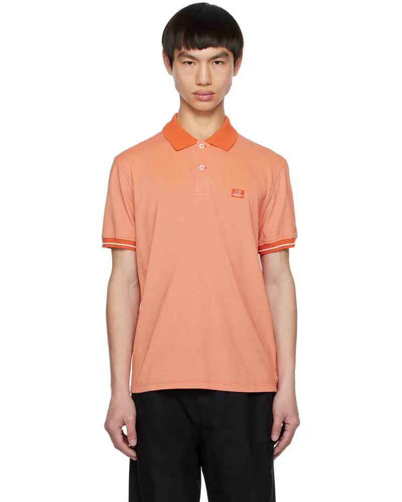 C.P. Company Orange Garment-Dyed Polo 439