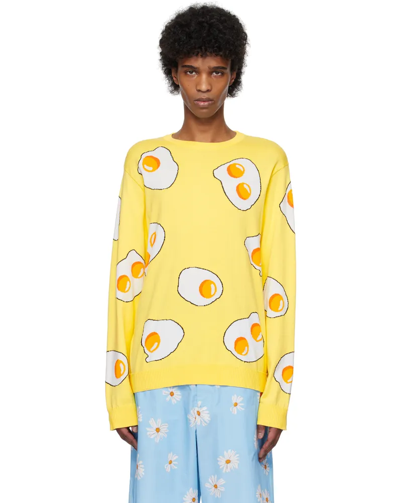 Moschino Yellow Eggs Sweater Multi