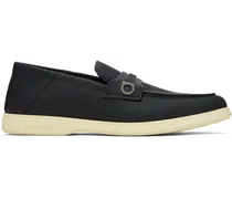 Black Deconstructed Gancini Ornament Loafers
