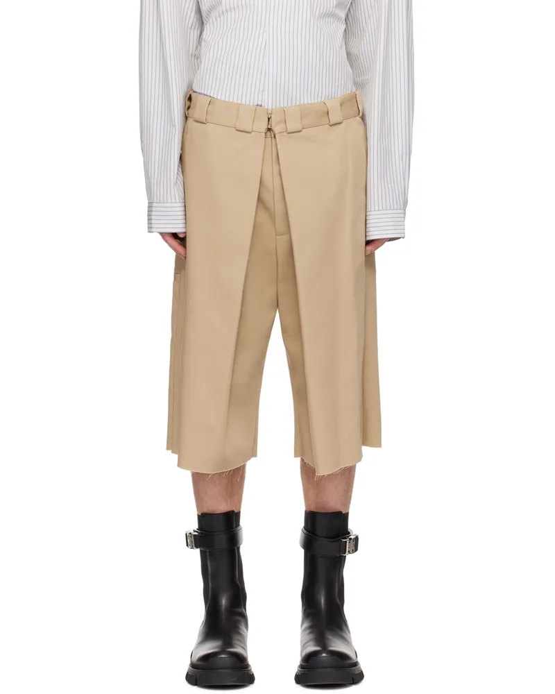 Givenchy Beige Extra Wide Shorts 250-beige