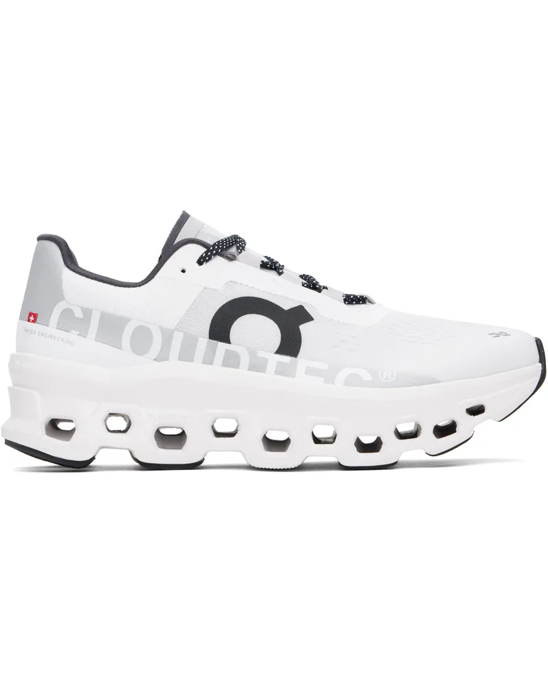 ON White & Gray Cloudmonster Sneakers All