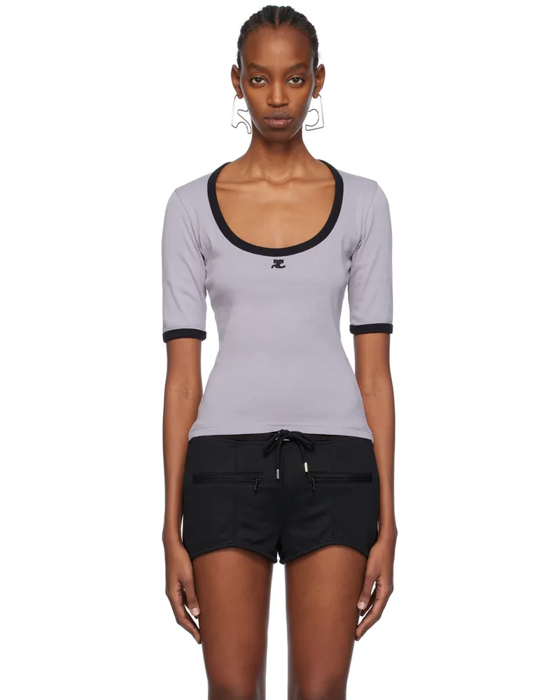 Courrèges Gray Holistic T-Shirt B095