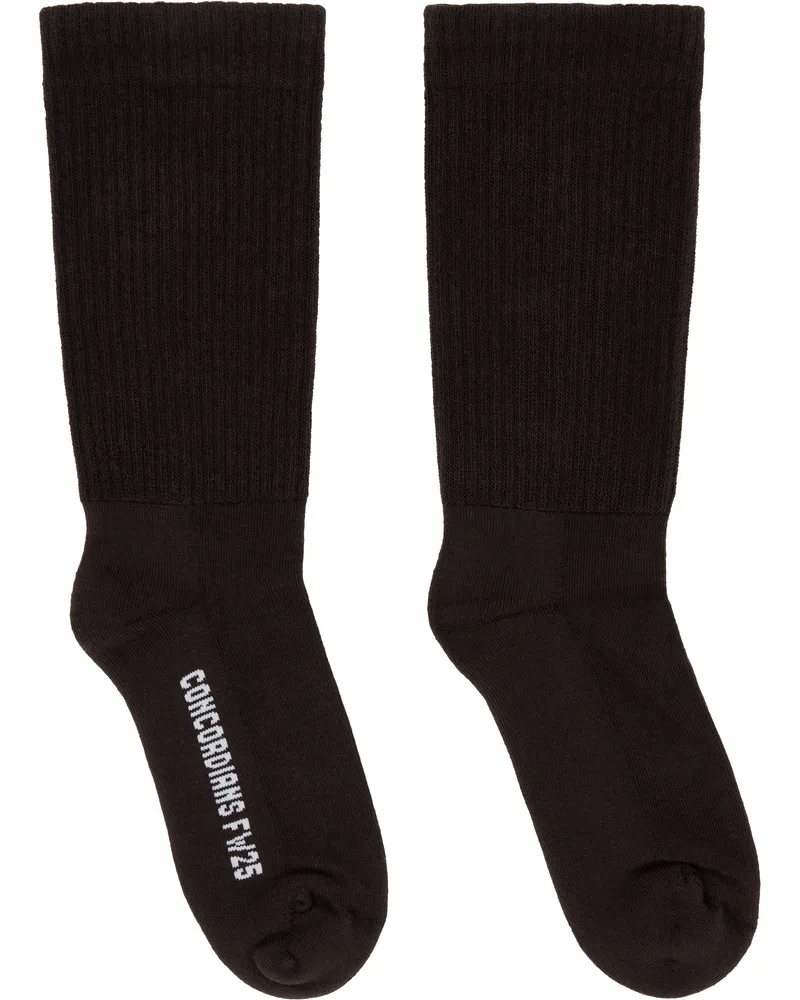 Rick Owens Gray Concordians Mid Calf Socks 7811