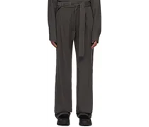 Gray Detachable Pouch Trousers