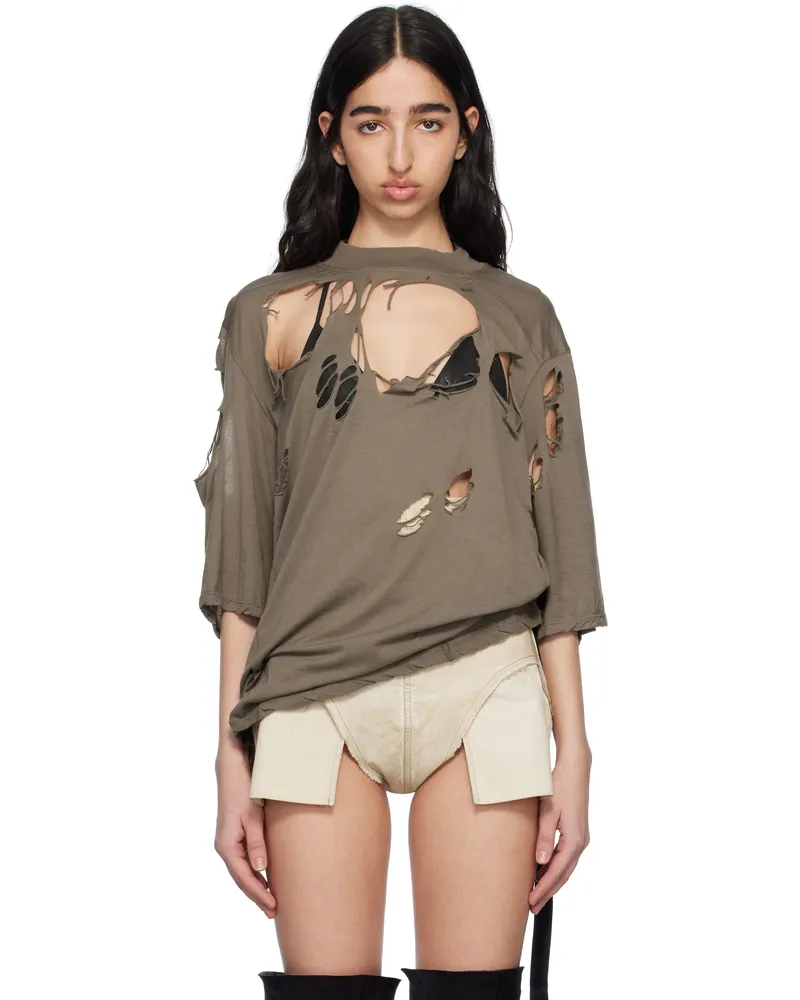 DRKSHDW by Rick Owens Gray Hollywood Walrus T-shirt 34