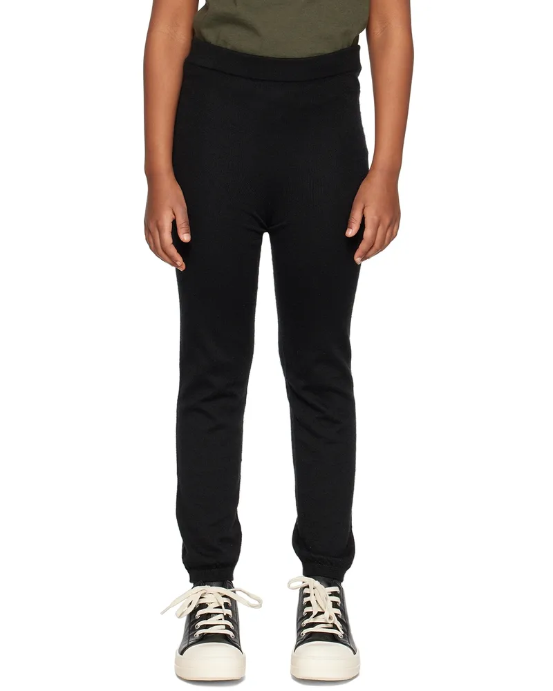 Rick Owens Kids Black Semi-Sheer Leggings 09