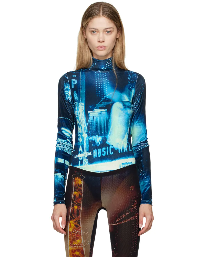 Jean Paul Gaultier Navy 'The Velvet Pigalle' Bodysuit 59560100-navy