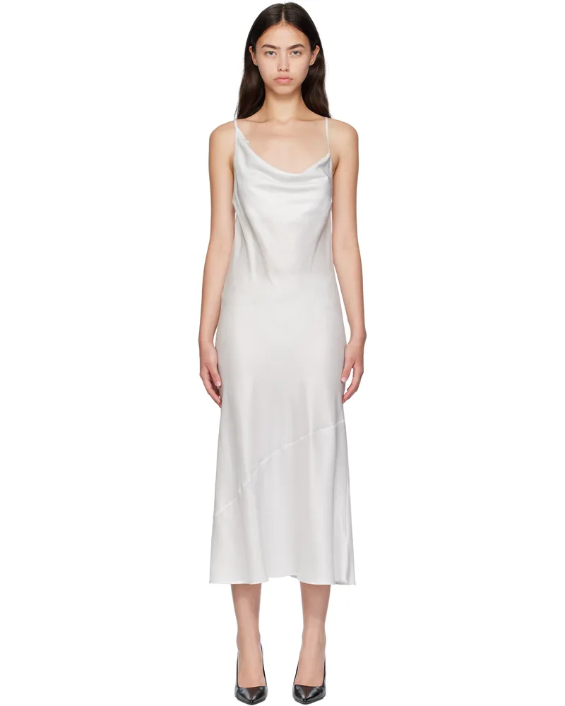 Silk Laundry Silver Carrie Midi Dress Silver