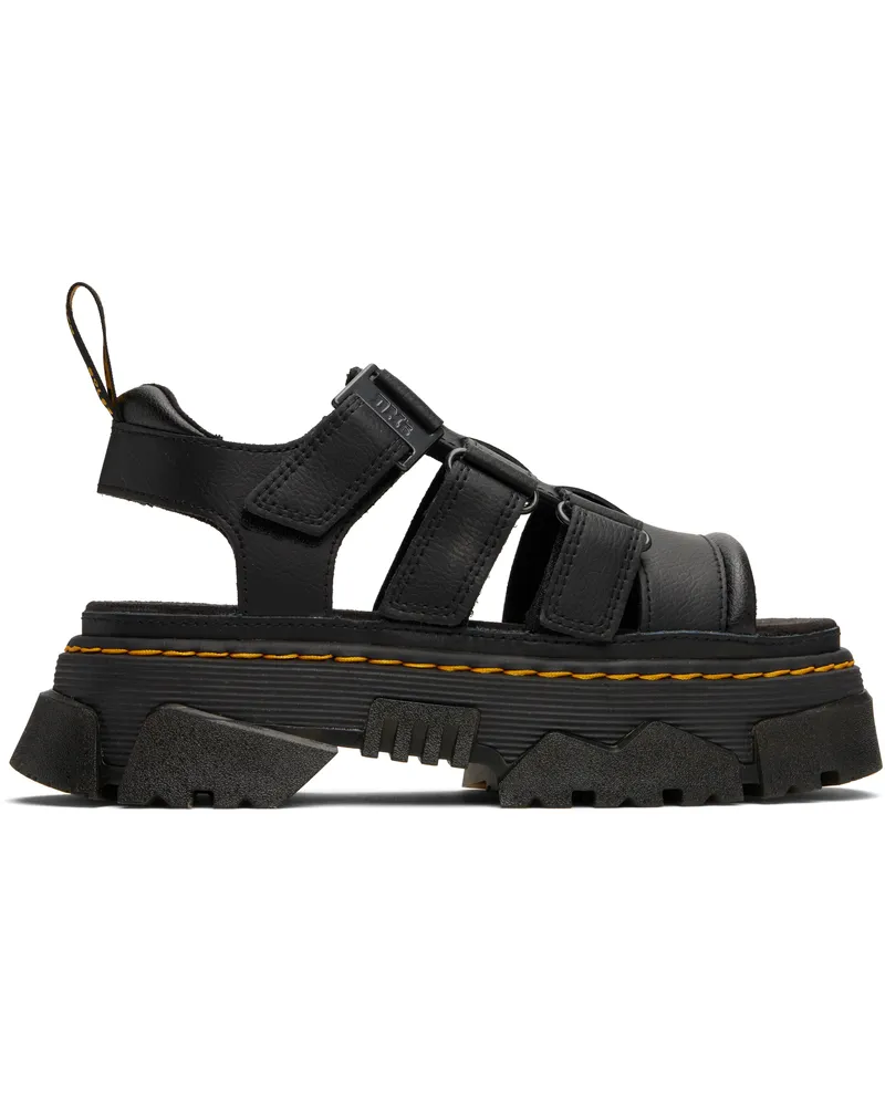 Dr.Martens Black Mattison 3 Strap Sandals Black