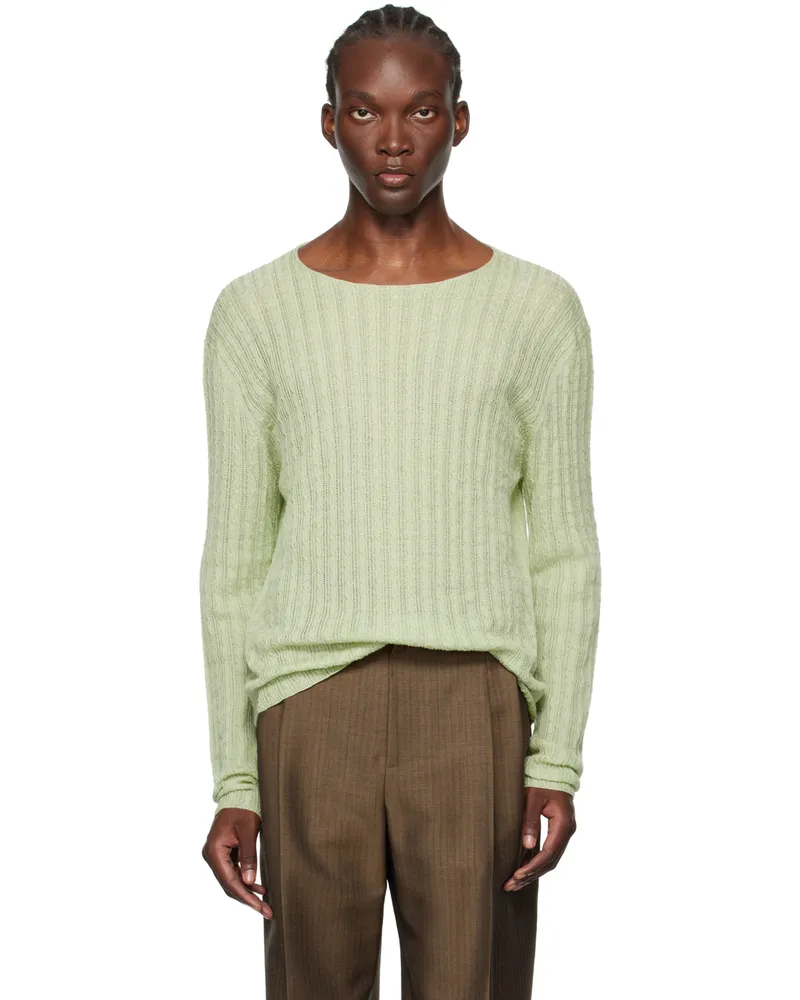 The Row Green Vico Sweater Pli
