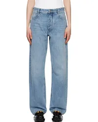 Bottega Veneta Blue Straight-Leg Jeans Mid