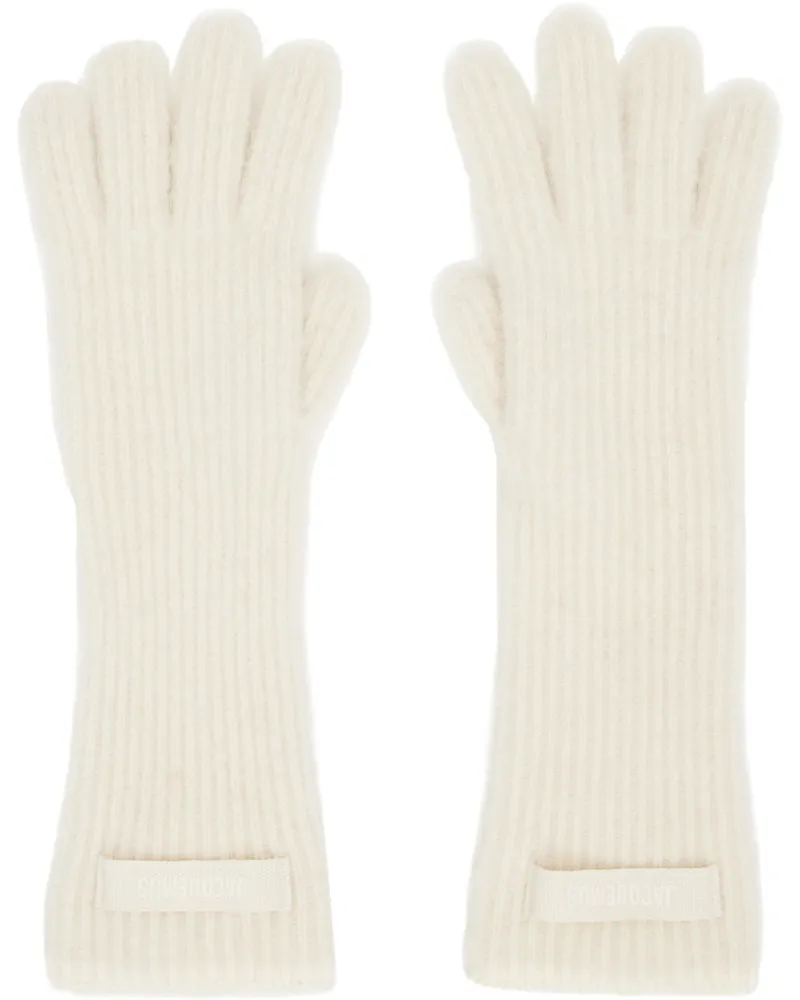 Jacquemus Off-White 'Les gants Gros Grain' Gloves 110