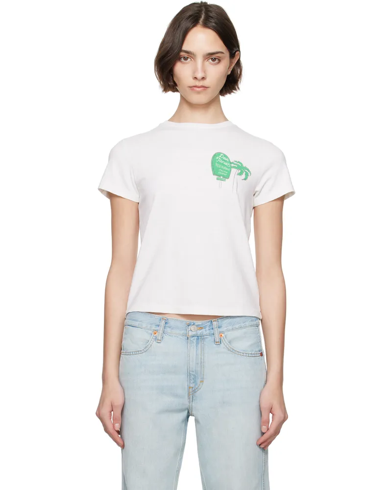 RE/DONE White Classic 'Dan Tana Sign T-shirt Vintage