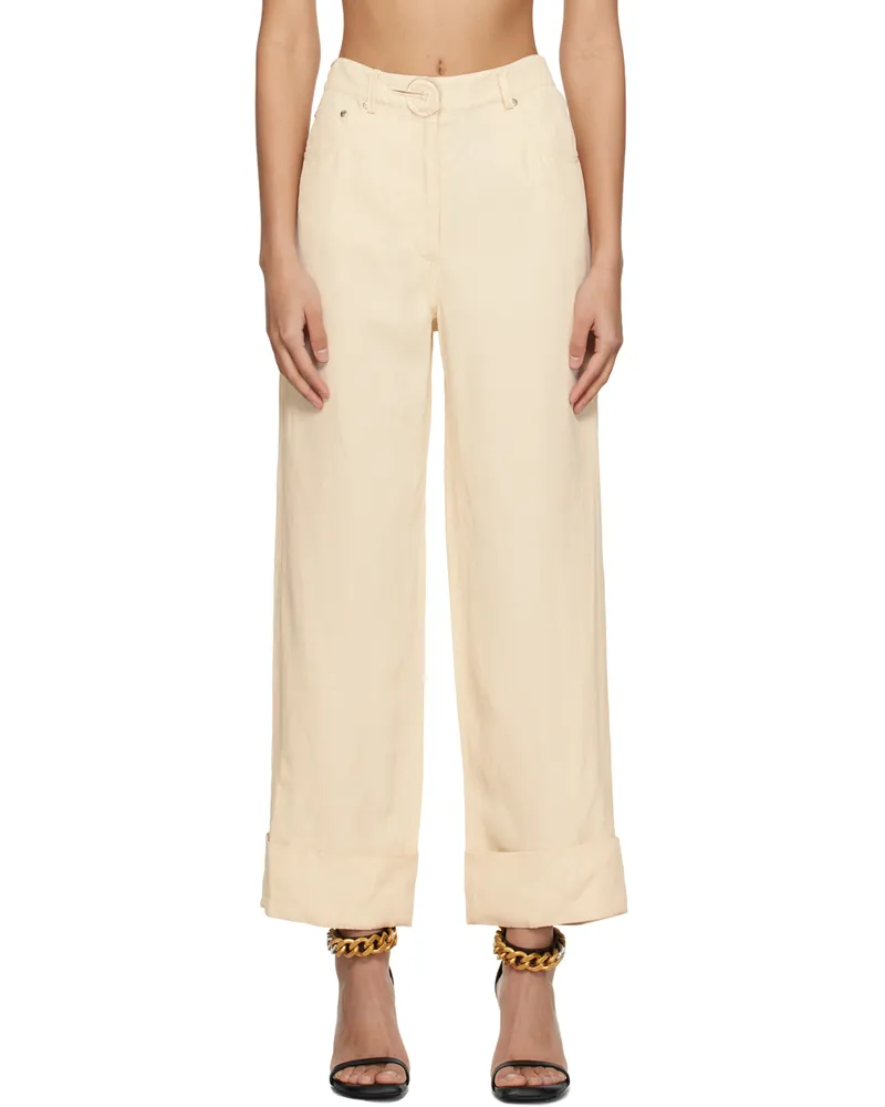 Stella McCartney Off-White Button Trousers 9210