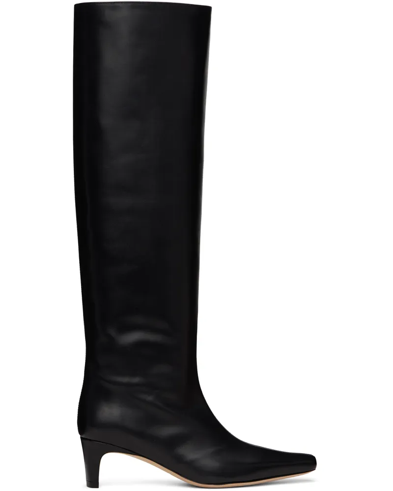 STAUD Black Wally Tall Boots Black