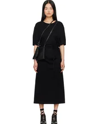 Christophe Lemaire Black Belted Midi Dress Bkblack