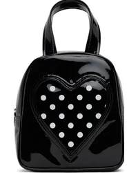 Comme des Garçons Black Synthetic Patent Leather Bag Black