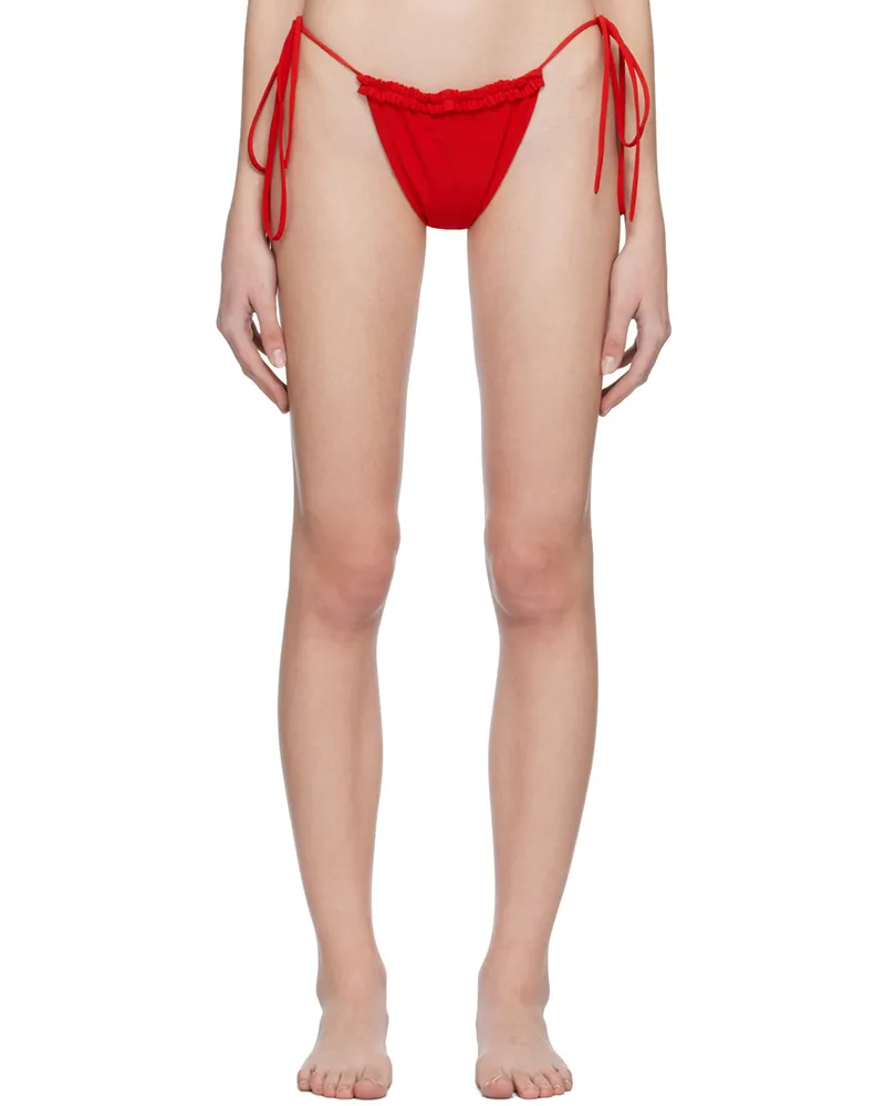 Magda Butrym Red Ruched Bikini Red