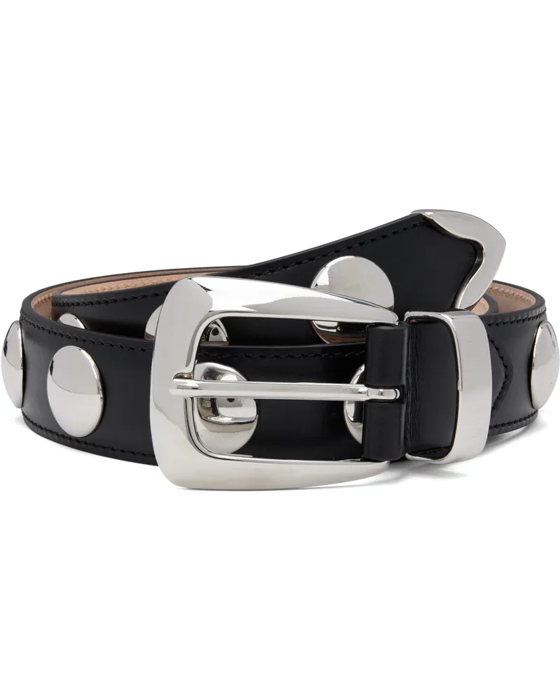 KHAITE Black Benny Stud Belt 200