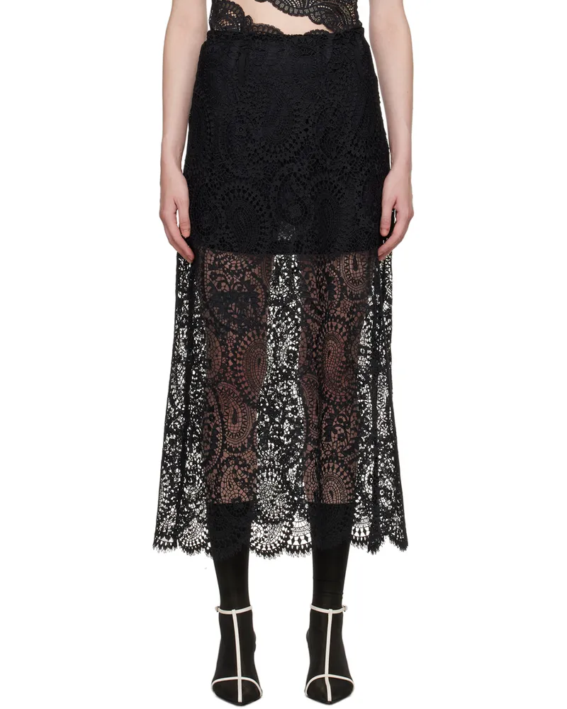 Beaufille SSENSE Exclusive Black Dion Midi Skirt Black