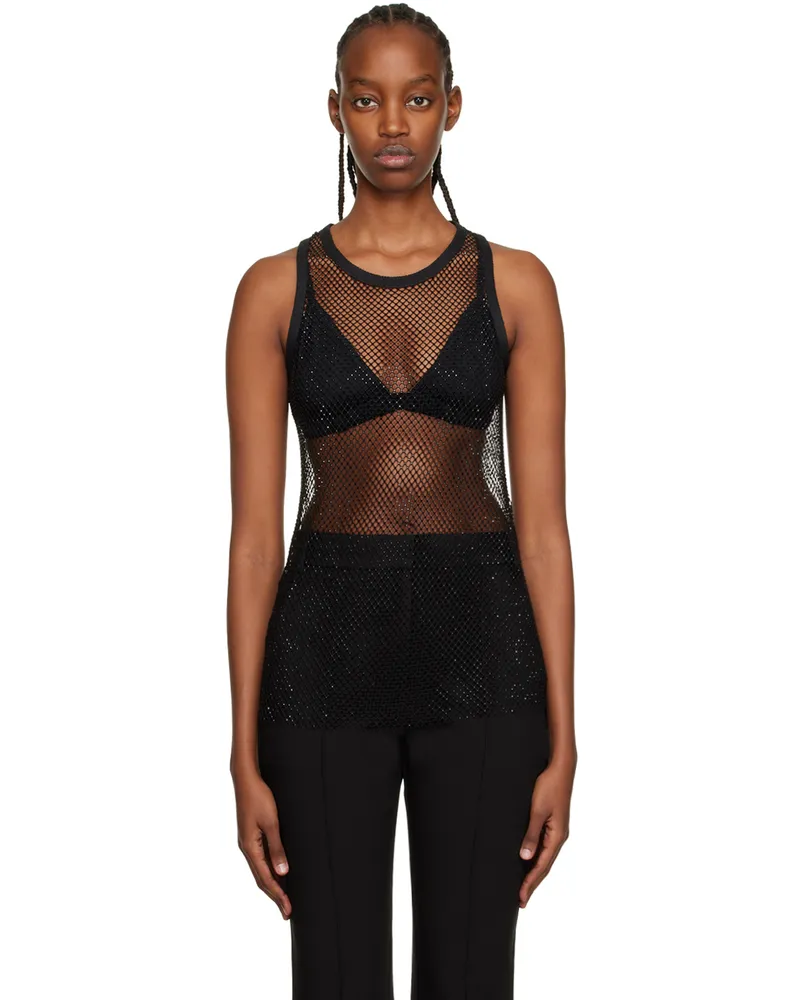 Olēnich Black Crewneck Tank Top Black