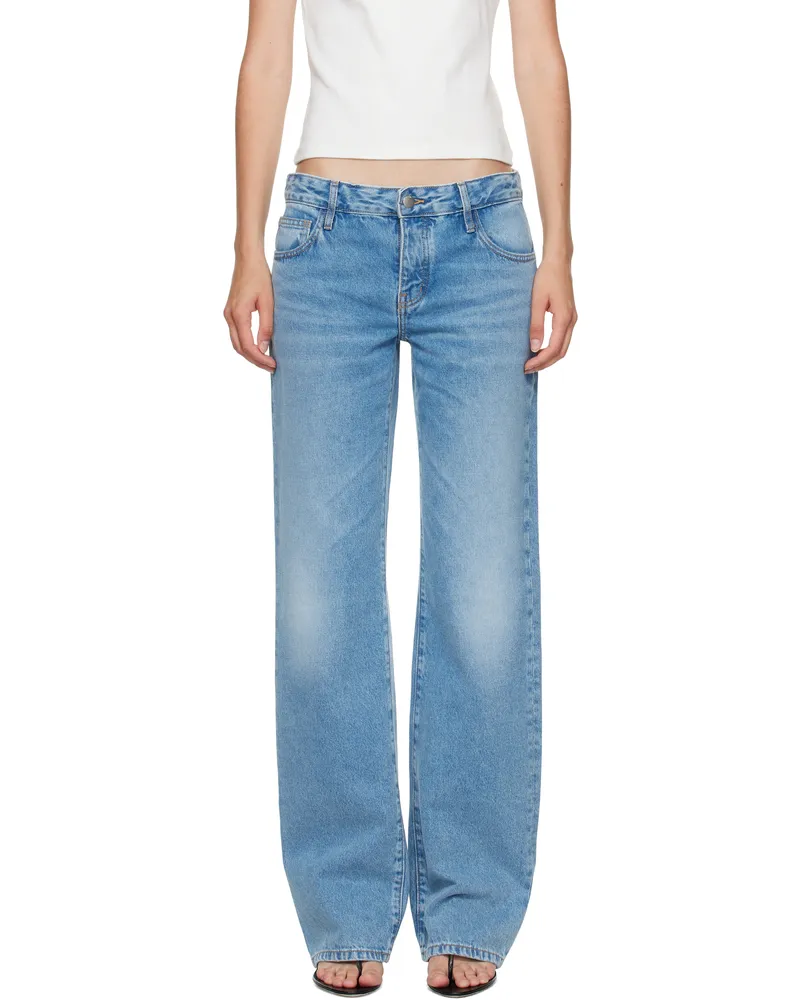 St. Agni Blue Outland Denim Edition Mid Rise Balloon Jeans 90s