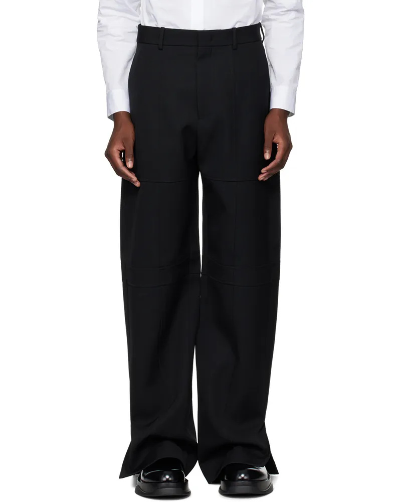 Jil Sander Black Wool Trousers 001