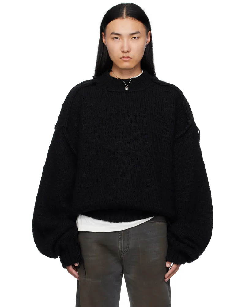 LU'U DAN Black Kingpin Knit Sweater Black