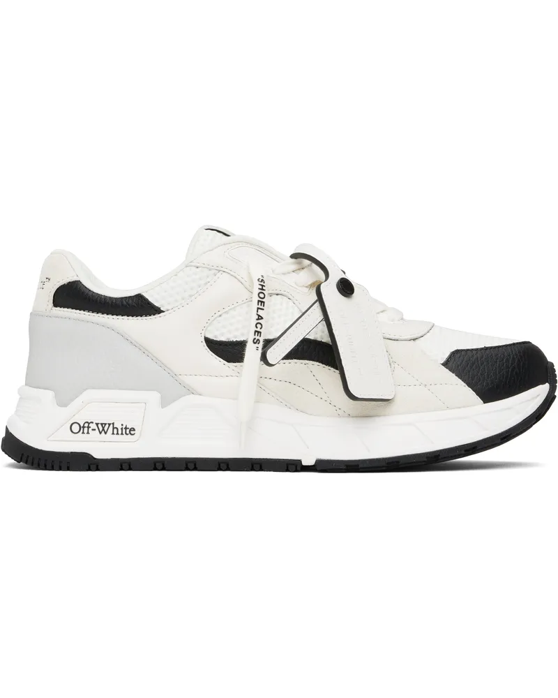 OFF-WHITE White & Black Kick Off Sneakers White