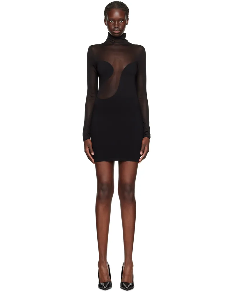 Nensi Dojaka Black Paneled Minidress Black