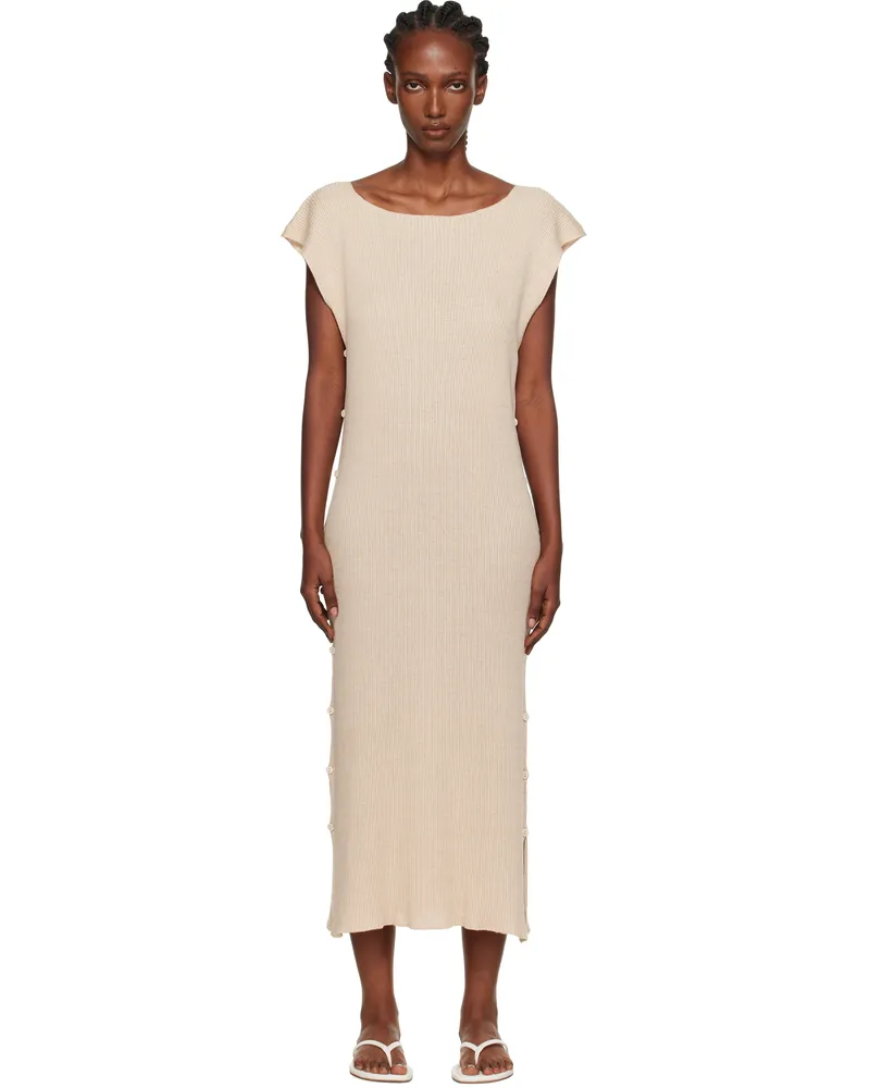 Baserange Beige Franca Maxi Dress Lata