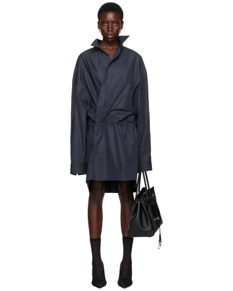 Balenciaga Navy Shirt Minidress 4530