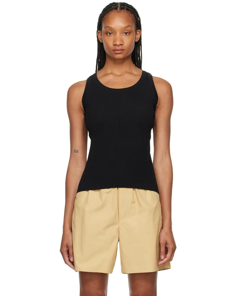 AURALEE Black High Gauge Tank Top Black