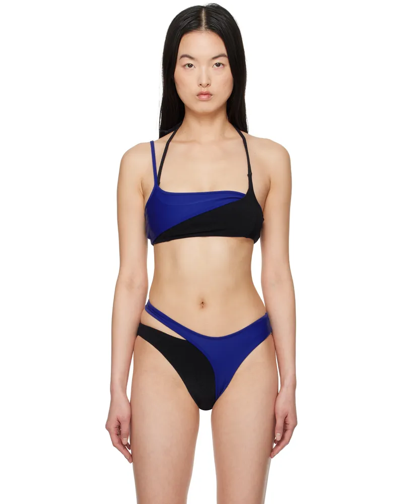 OTTOLINGER Black & Blue Layered Bikini Top Black-blue