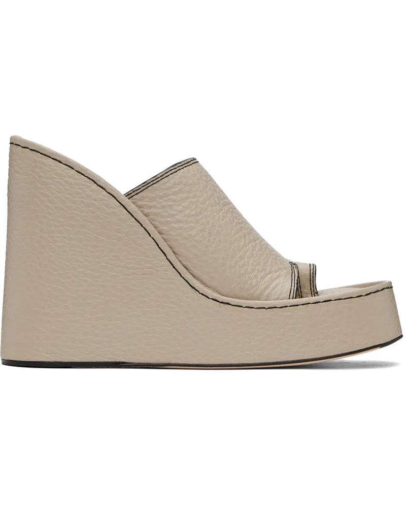 Miista Taupe Thais Sandals White