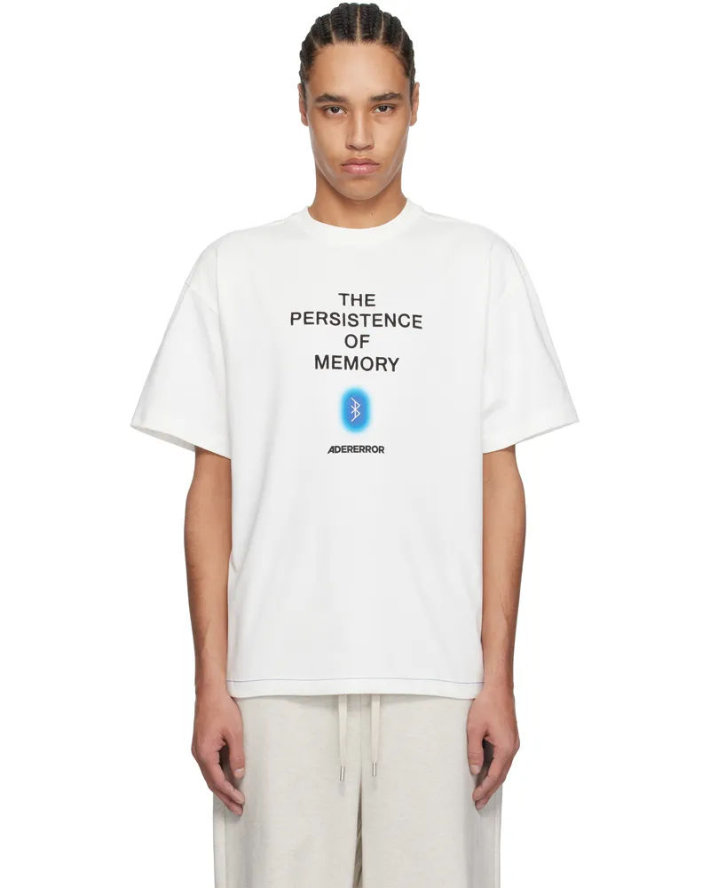 Adererror White Blue Net Product. 49 T-shirt Off