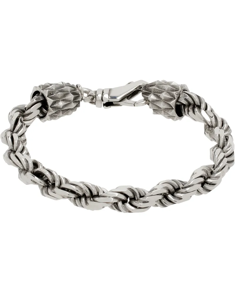Emanuele Bicocchi Silver French Rope Medium Bracelet Silver