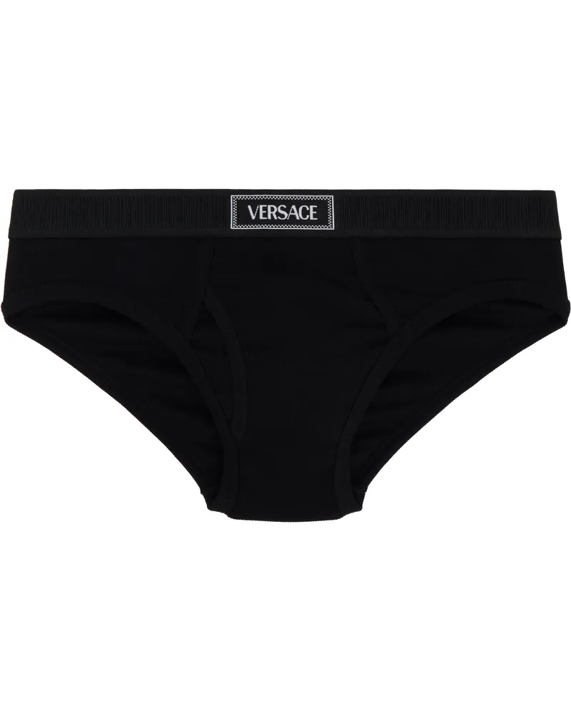 Versace Black 90s Vintage Logo Briefs 1b000-black