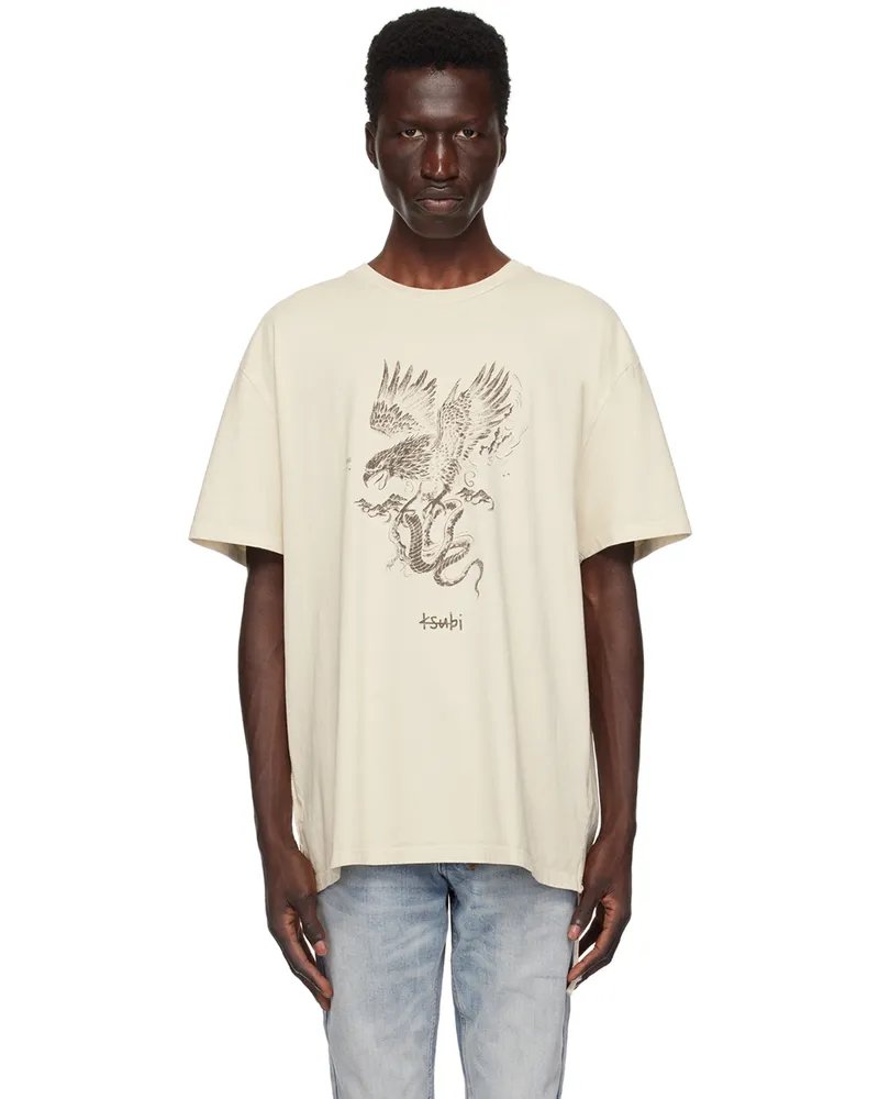 ksubi Beige Target Biggie Cyclone T-Shirt Tan