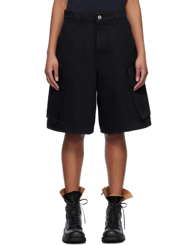 J.W.Anderson Black Cargo Denim Shorts 999