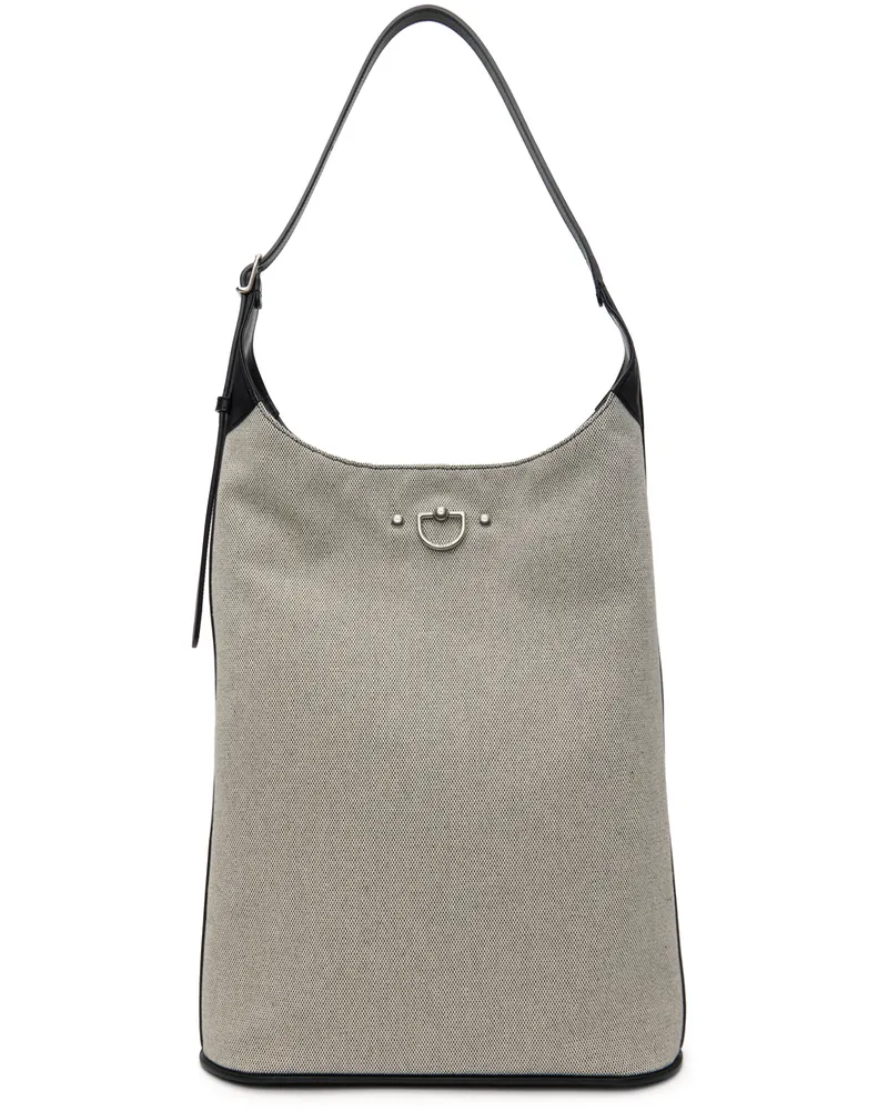 Durazzi Milano Beige Cavalry Tote Black