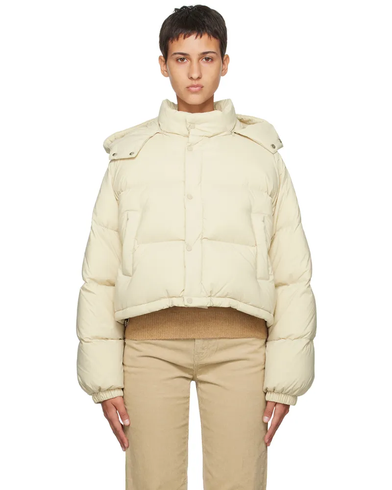 Dunst Off-White Cropped Down Jacket Ecru