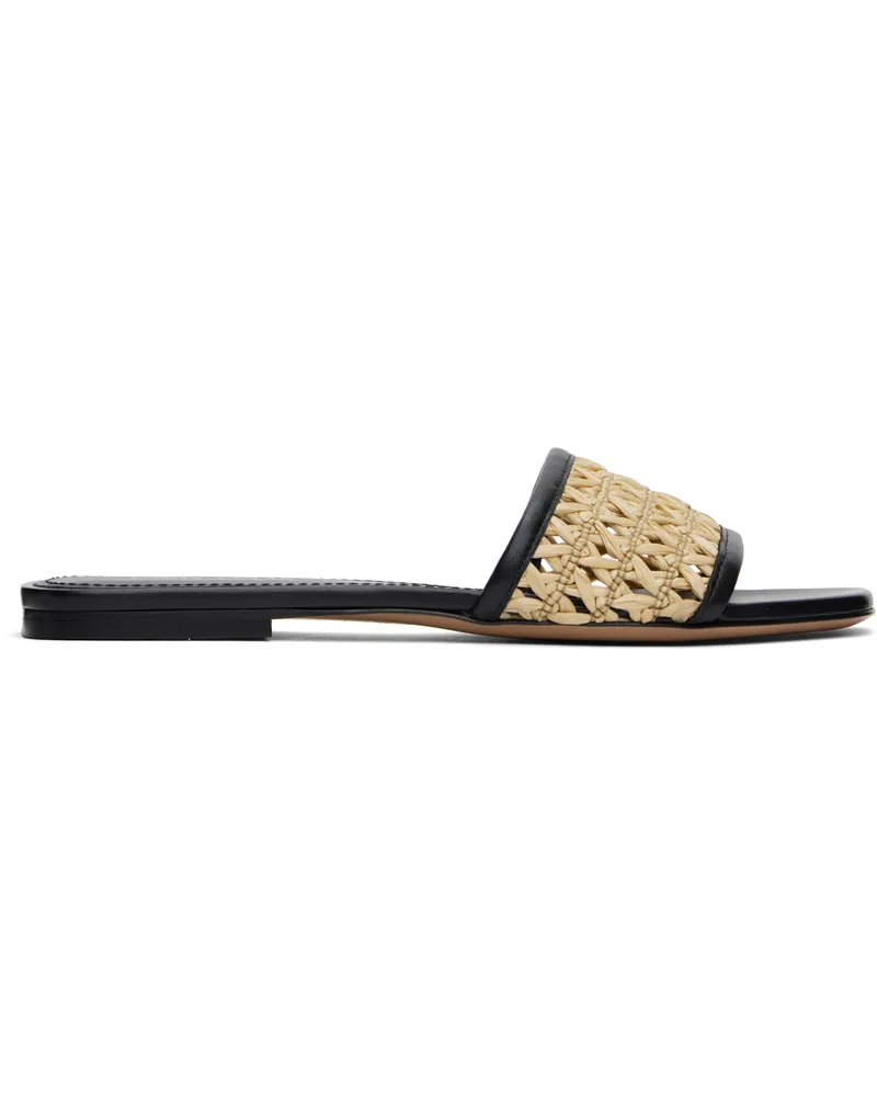 Paris Texas Beige & Black Sanremo Sandals Naturale-black