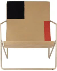 ferm LIVING Brown & Red Desert Lounge Chair Cashmere