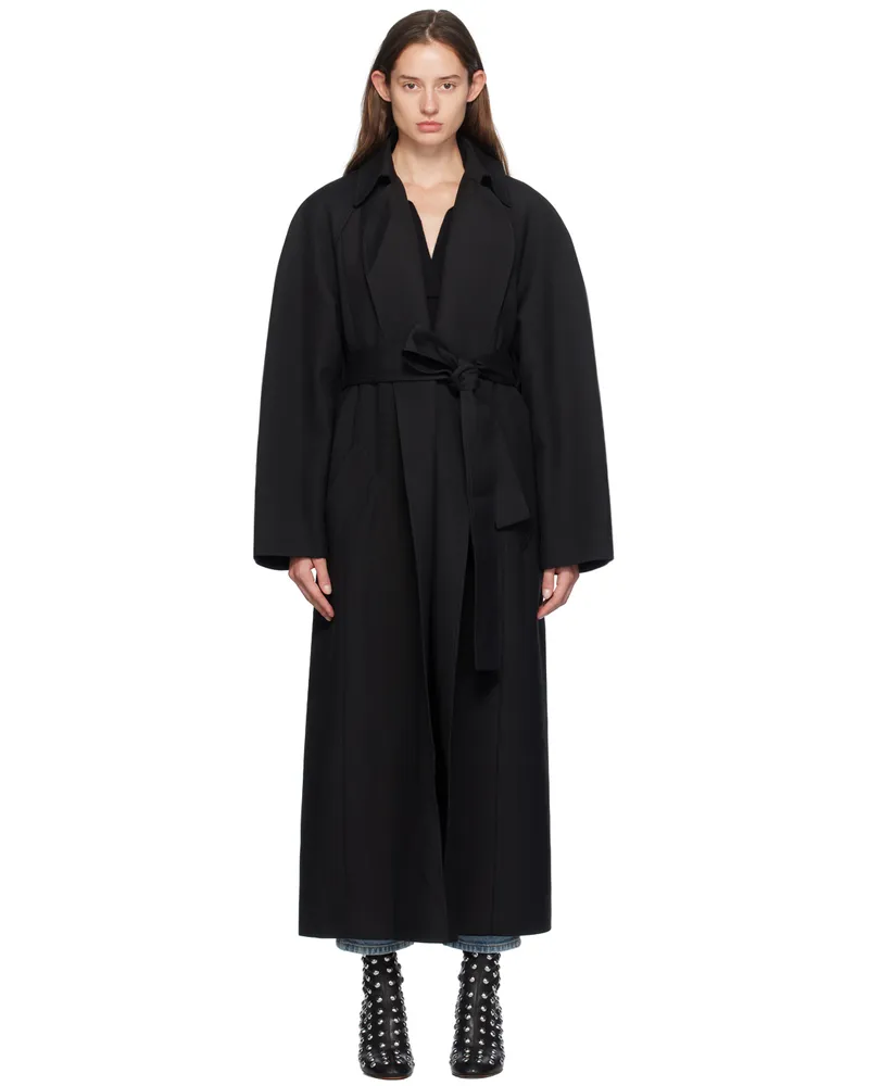 KHAITE Black Roth Coat 200